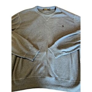 Polo Ralph Lauren Sweater Navy Blue XL Black Pony Casual Long Sleeve Pullover